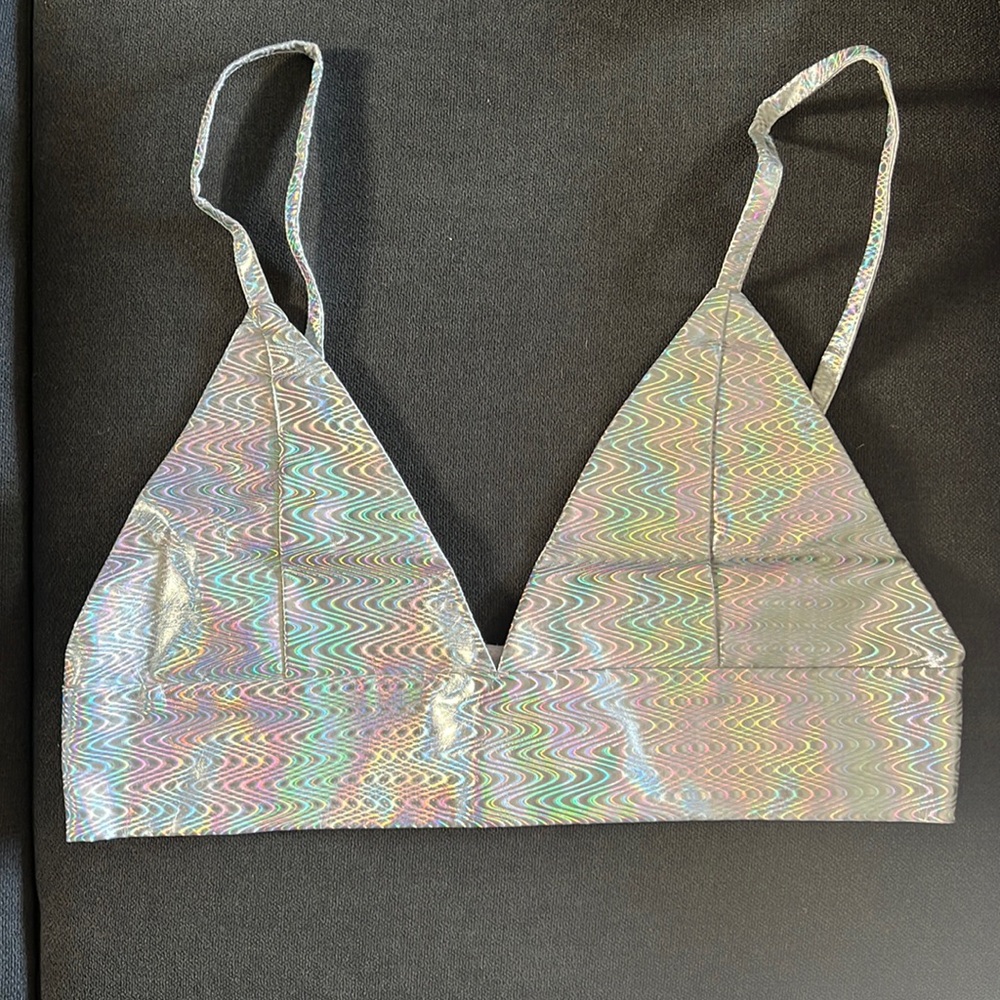 Iridescent Cropped Top
